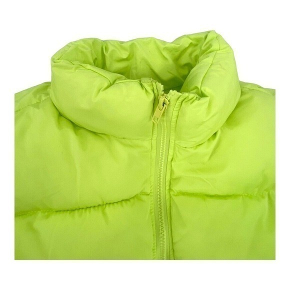 Forever 21 Green Puffer Jacket Womens Medium Polyester Fill Draw String‎ Bottom - Picture 6 of 9